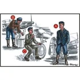 CMK Französische Mechaniker und Pilot – figura makett