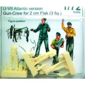   CMK Gun-Crew für 2cm Flak U-VII Atlantic - Version – figura makett