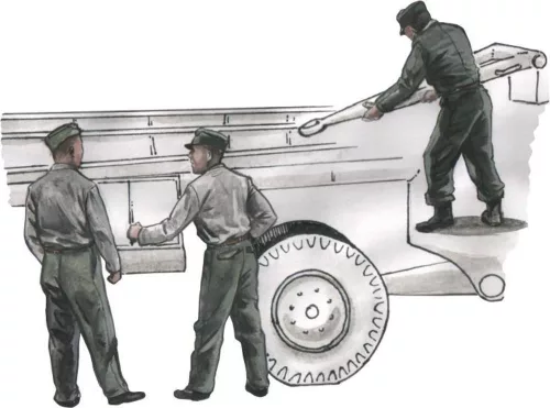 CMK German WW2 personnel for Spacial Armour Meillerwagen V2 transporter – figura makett