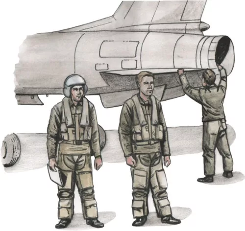 CMK Two French Pilots and a Mechanic – figura makett