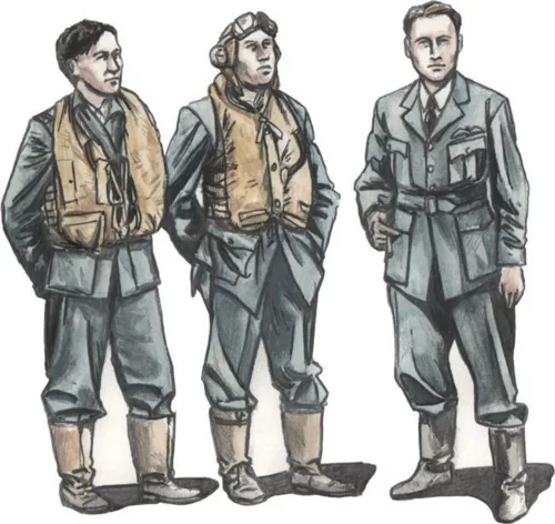 CMK Barracuda Crew Members-Standing (3 fig.) – figura makett