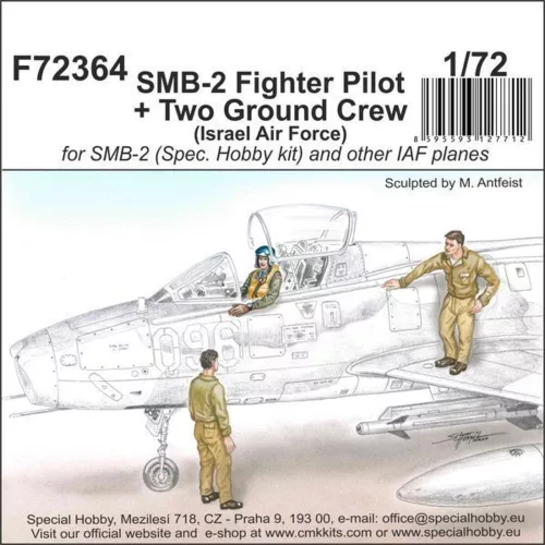 CMK SMB-2 Fighter Pilot + Two Ground Crew (Israel Air Force) – figura makett