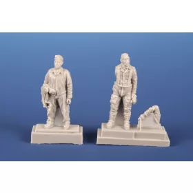 CMK Bf 109E ace A. Galland and mechanic – figura makett