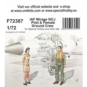   CMK IAF Mirage IIICJ Pilot & Female Ground Crew – figura makett