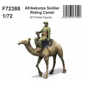   CMK Afrikakorps Soldier Riding Camel 1/72 / 3D Printed – állatfigura makett