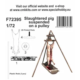   CMK Slaughtered pig suspended on a pulley 1/72 – állatfigura makett