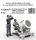 CMK Sw.36 Searchlight Crew, sitting / standing with binoculars – 1:72 figura makett