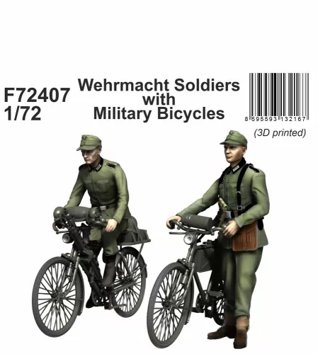 CMK Wehrmacht Soldiers with Military Bicycles – 1:72 figura makett