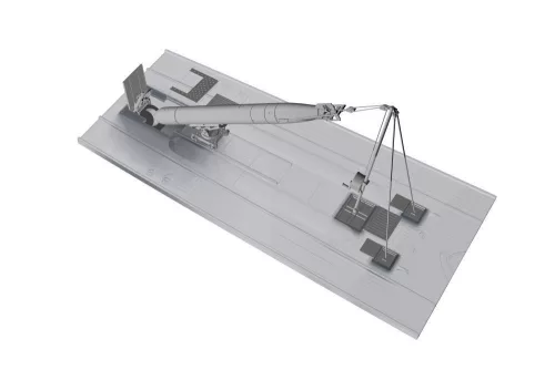 CMK U-Boot IX Stern Torpedo w/Loading Winch and Cart,for Revell kit - fartorpedó-rakodó készlet csörlővel és kocsival, Revell maketthez