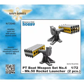   CMK PT Boat Weapon Set No.4 - Mk.50 Rocket Launcher (2 pcs.) - Mk.50 rakétaindító, fegyverzetkészlet No.4, 2 db