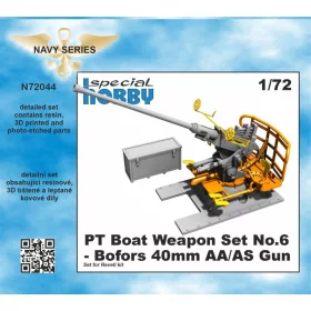  CMK PT Boat Weapon Set No.6 - Bofors 40mm AA/AS Gun 1/72 - Bofors 40 mm-es légvédelmi/felszíni célok elleni löveg, fegyverzetkészlet No.6