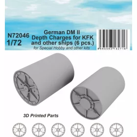   CMK German DM II Depth Charges (6 pcs.) for KFK and other ships for Special Navy kit - német DM II mélységi bombák KFK és más hajókhoz – 6 db