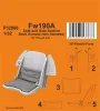 CMK Fw190A Seat and Side Section Back Armour (w/o harness) for Revell - Fw190A és oldalsó hátpáncél-rész (o biztonsági öv) – ülés
