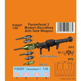   CMK Panzerfaust 3 - Modern Recoilless Anti-tank Weapon - Panzerfaust 3 - Modern Recoilless Anti-harckocsi fegyverzet – részletező készlet