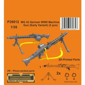   CMK MG 42 German WWII Machine Gun (Early Variant) 1/35 – fegyverrendszer makett