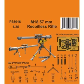  CMK M18 57 mm Recoilless Rifle 1/35 – fegyverrendszer makett
