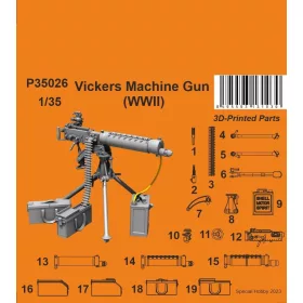   CMK Vickers Machine Gun (WWII variant) 1/35 – fegyverrendszer makett