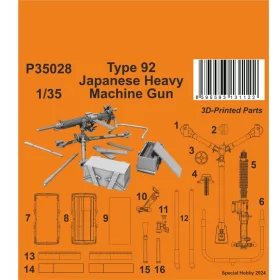   CMK Type 92 Japanese Heavy Machine Gun 1/35 – fegyverrendszer makett