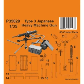   CMK Type 3 Japanese Heavy Machine Gun 1/35 - 3. típus japán nehéz – géppuska