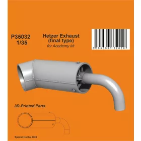   CMK Hetzer Exhaust (final type)  / for Academy kit - Hetzer (végső típus) – kipufogócsonk