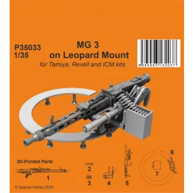   CMK MG 3 on Leopard Mount / form Tamiya, Revell and ICM kits – géppuska-feljavító készlet