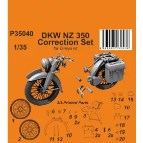   CMK DKW NZ 350 Correction Set  / for Tamiya kit - korrekciós készlet