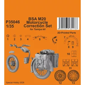   CMK BSA M20 Motorcycle Correction Set for Tamiya - korrekciós készlet