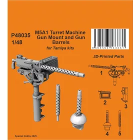   CMK M5A1 Turret Machine Gun Mount and Gun Barrels - torony géppuskaállványa és fegyvercsövei