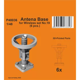   CMK Antena Base for Wireless set No.19 (6 pcs.) - No.19 rádió antennaalapja – 6 db