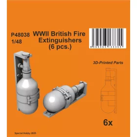   CMK WWII British Fire Extinguishers (6 pcs.) – dioráma kellék makett
