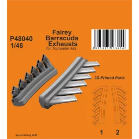   CMK Fairey Barracuda Exhausts for Trumpeter - kipufogócsonkok