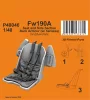CMK Fw190A Seat and Side Section Back Armour (w/ harness) for Eduard - Fw190A és oldalsó hátpáncél-rész ( biztonsági öv) – ülés