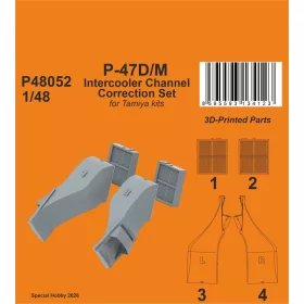   CMK P-47D/M Intercooler Channel Correction Set for Tamiya - P-47D/M intercooler-légcsatorna korrekciós készlet, Tamiya maketthez