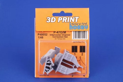 CMK P-47D/M Intercooler Channel Correction Set for Tamiya - P-47D/M intercooler-légcsatorna korrekciós készlet, Tamiya maketthez