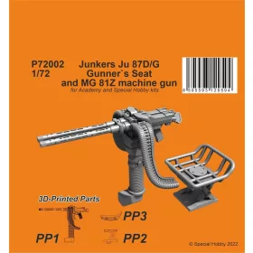   CMK Ju 87D/G Gunner's Seat and MG 81Z machine gun / for Academy/SH - ülés, Academy / Special Hobby maketthez