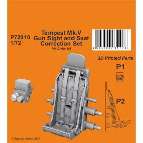   CMK Tempest Mk.V Gun Sight and Seat Correction Set 1/72 for Airfix kit - Tempest Mk.V – célzókészülék- és üléskorrekciós készlet, Airfix maketthez