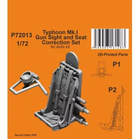   CMK Typhoon Mk.I Gun Sight and Seat Correction Set 1/72 - Typhoon Mk.I – célzókészülék- és üléskorrekciós készlet