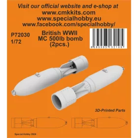   CMK British WWII MC 500lb bomb Mk.IV (2pcs.) - bomba – 2 db
