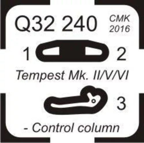 CMK Tempest Mk.II/V/VI-Control column - Tempest Mk.II/V/VI-botkormány – részletező készlet