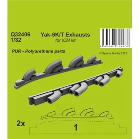 CMK Yak-9T Exhausts - kipufogócsonkok