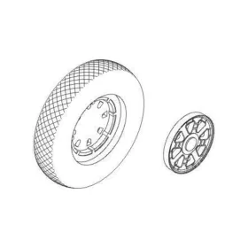 CMK F4U Corsair wheels with plain discs and - kerékkészlet