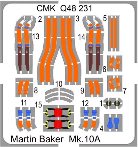 CMK Martin Baker Mk.10A ejection seat for Panavia Tornado Fighter-Bomber(2pcs) - Martin-Baker Mk.10A katapultülések Panavia Tornado vadászbombázóhoz – 2 db