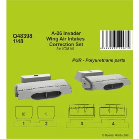   CMK A-26 Invader Wings Air Intakes Correction Set - szárny-légbeömlők korrekciós készlete