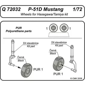 CMK P-51D Mustang wheels - kerékkészlet