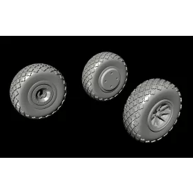   CMK P-40 Wheels - Cross Tread for Special Hobby - kerékkészlet keresztmintás futófelülettel