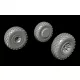 CMK P-40 Wheels - Cross Tread for Special Hobby - kerékkészlet keresztmintás futófelülettel