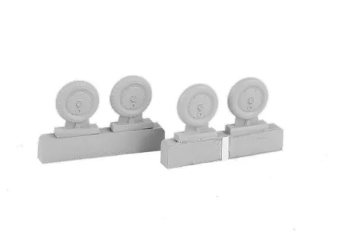 CMK Bf 109G-6 Wheel set (smooth and ribbed tyres) - kerékkészlet sima és bordázott gumiabroncsokkal
