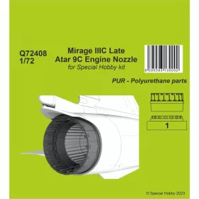   CMK Mirage IIIC Late - Atar 9C Engine Nozzle 1/72 - Atar 9C hajtómű-fúvócső