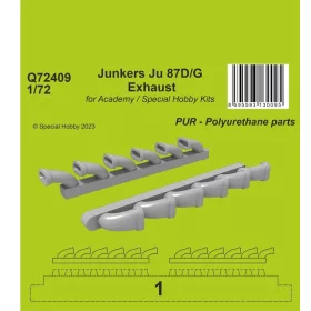   CMK Junkers Ju 87D/G Exhaust 1/72 / for Academy and Special Hobby Kits - kipufogócsonk