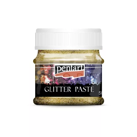 Pentart Glitterpaszta közepes lézerarany 50 ml 13048